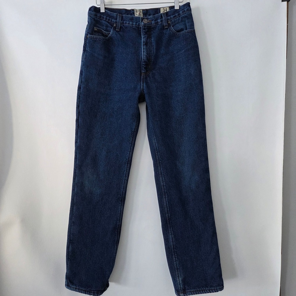 RED HEAD BRAND CO. Men's‎ Dark Wash Fleece Lined Jeans Size 34x34